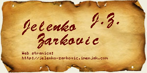 Jelenko Žarković vizit kartica
